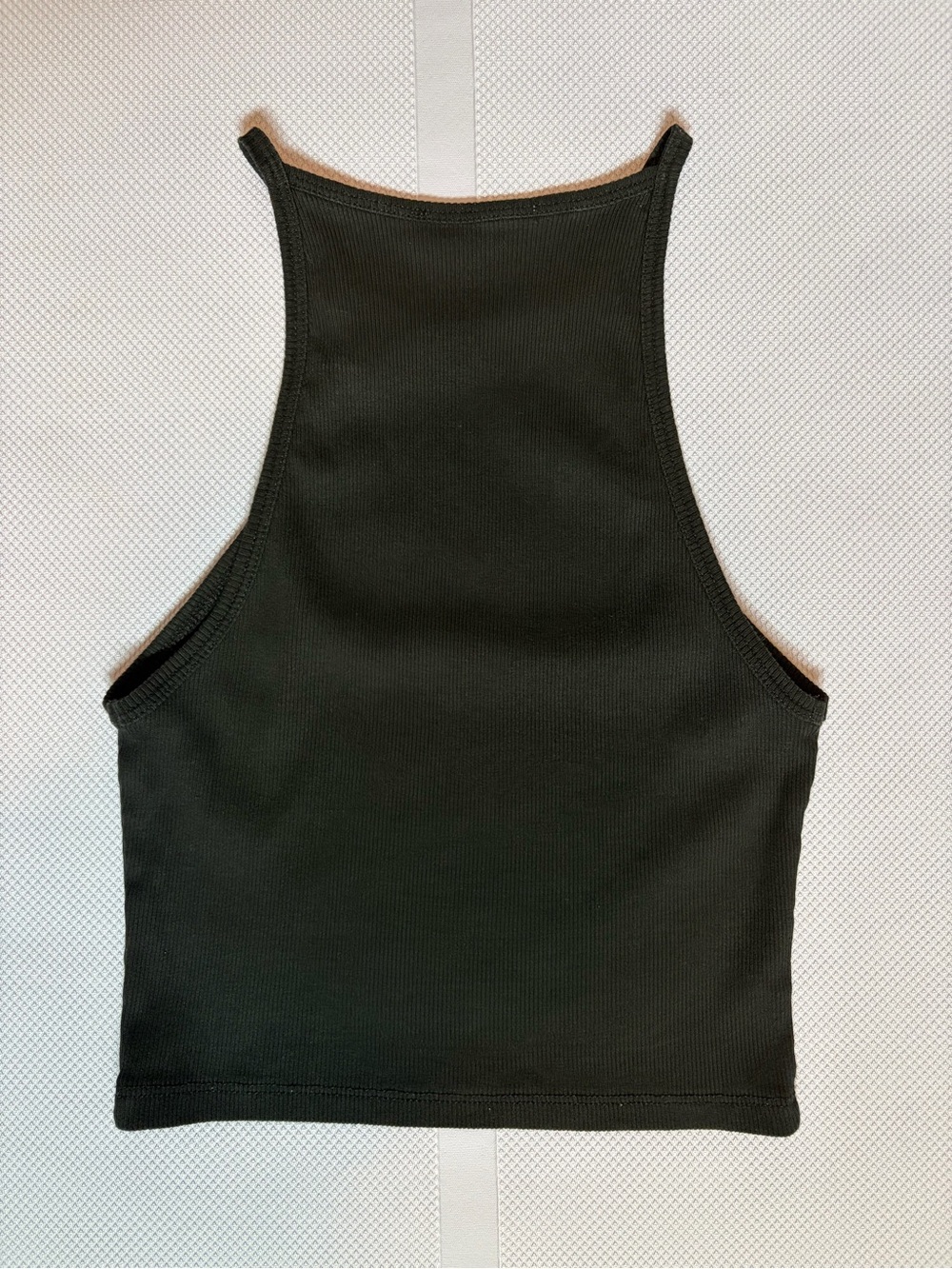H&M Black Ribbed High-Neck Tank
